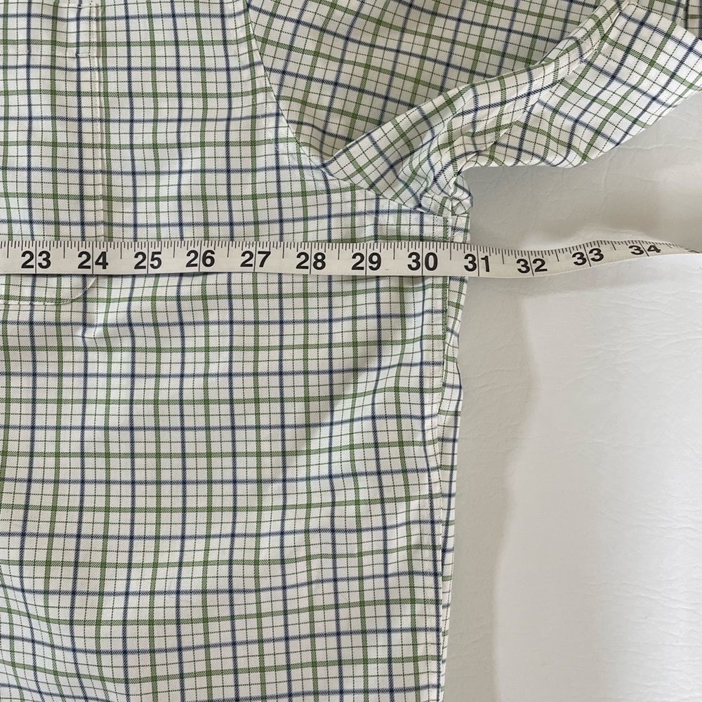 Cabelas Outfitter Series Shirt Mens 3XL Green/White Plaid Short Sleeve Button Up - Picture 5 of 8
